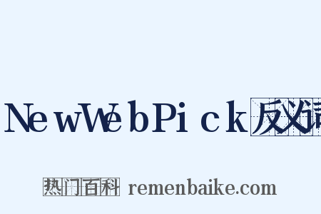 NewWebPick反义词是什么意思的图片